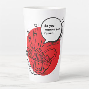 Cute Kawaii Ramen - Funny Japanese Food Latte Mug
