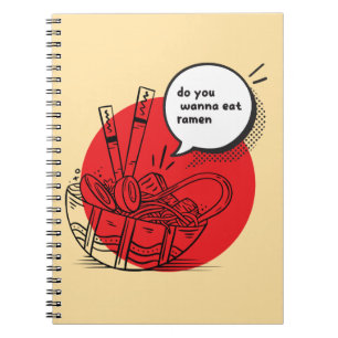 Cute Kawaii Ramen - Funny Japanese Food  Notebook