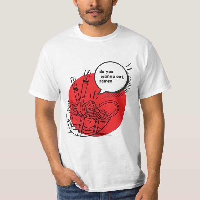 Cute Kawaii Ramen - Funny Japanese Food  T-Shirt (Front)