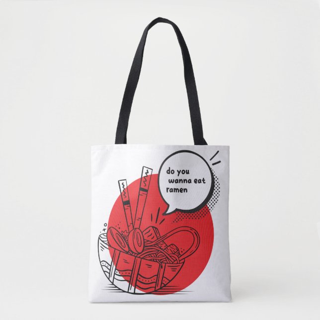 Cute Kawaii Ramen - Funny Japanese Food  Tote Bag (Front)