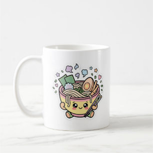 Cute Kawaii Ramen Noodle Bowl Ceramic Coffee Mug