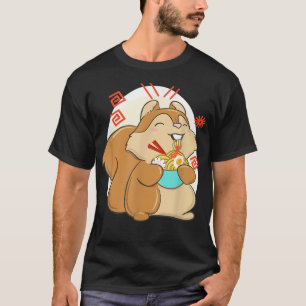 Cute Kawaii Ramen Squirrel Japanese Noodles T-Shirt