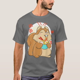 Cute Kawaii Ramen Squirrel Japanese Noodles T-Shirt