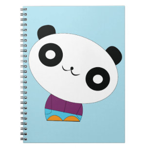 Cute kawaii real chill panda notebook