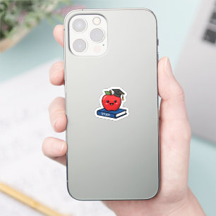 Cute Kawaii Red Apple Wearing Graduation Cap Smart