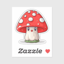 Cute Kawaii Red Cap Mushroom Sticker