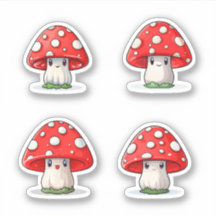 Cute Kawaii Red Cap Mushroom Sticker Pack