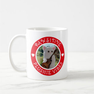 Cute Kawaii Red Pawsitive Plushie Vibes Photo Coffee Mug