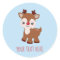 Cute Kawaii Reindeer Personalised Sticker