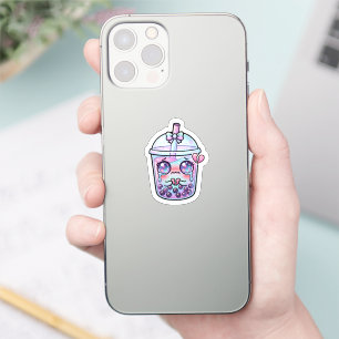 Cute Kawaii Sad Boba Milk Tea Crying with Broken H