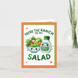 Cute Kawaii Salad and Ranch Thank You Card