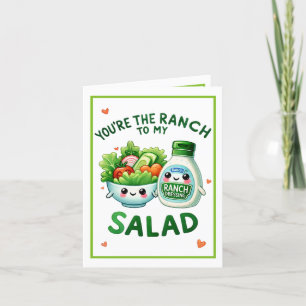 Cute Kawaii Salad and Ranch Thank You Card