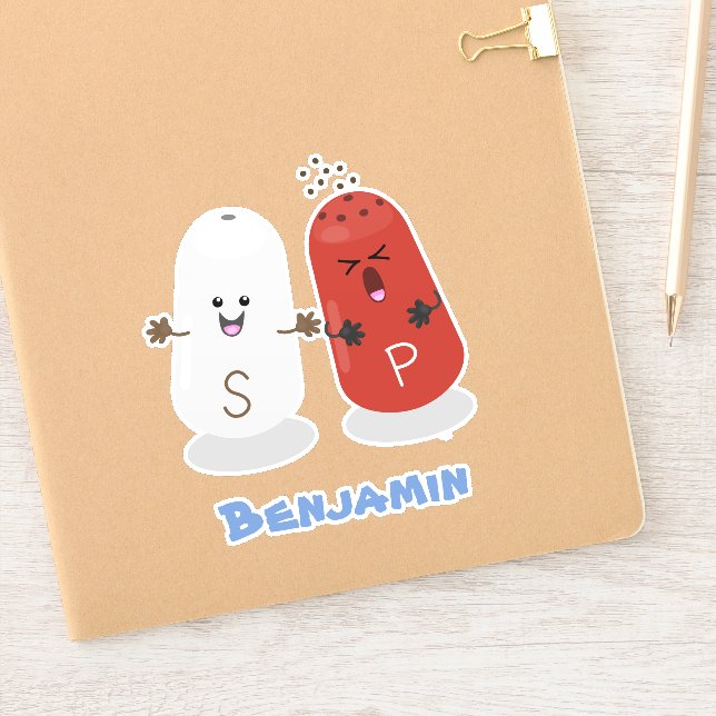 Cute kawaii salt and pepper shakers cartoon (Notebook)