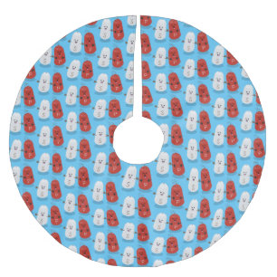 Cute kawaii salt and pepper shakers cartoon  brushed polyester tree skirt