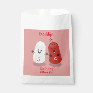 Cute kawaii salt and pepper shakers cartoon favour bags