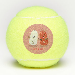Cute kawaii salt and pepper shakers cartoon tennis balls