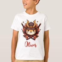 Cute Kawaii Samurai Cat Personalised