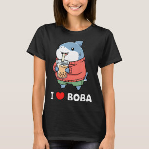 Cute Kawaii Shark Boba Tea Funny Bubble Tea Lover  T-Shirt