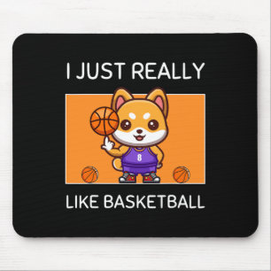 Cute Kawaii Shiba Inu I Just Really Like Basketbal Mouse Mat