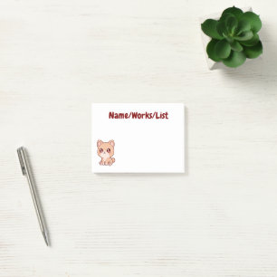 Cute Kawaii Shiba Inu Puppy Personalised Post-it Notes