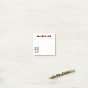 Cute Kawaii Shiba Inu Puppy Personalised Post-it Notes