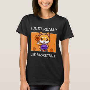 Cute Kawaii Shiby Inu I Just Really Like Bysketbyl T-Shirt