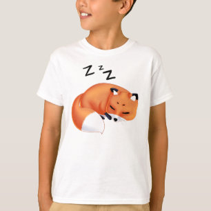 Cute Kawaii Sleeping cartoon fox T-Shirt
