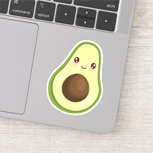 Cute Kawaii Smiling Avocado