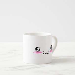 Cute Kawaii Smiling Japanese Emoticon Face Espresso Cup