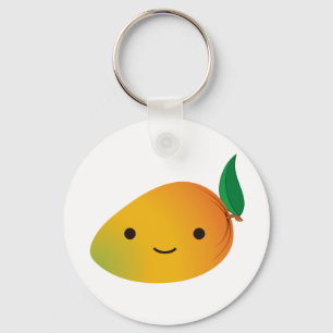 Cute Kawaii Smiling Mango Key Ring