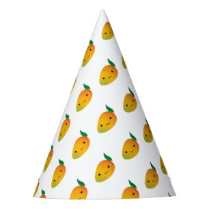 Cute Kawaii Smiling Mango Party Hat