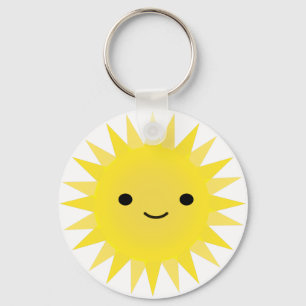 Cute Kawaii Smiling Sun Key Ring
