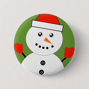 Cute Kawaii Snowman 6 Cm Round Badge