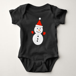 Cute Kawaii Snowman Cami Baby Bodysuit