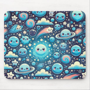 Cute Kawaii Space Pattern Mouse Mat