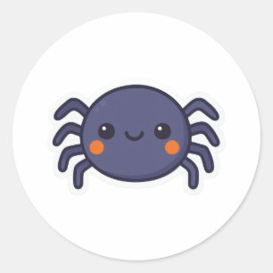 Cute Kawaii Spider Classic Round Sticker