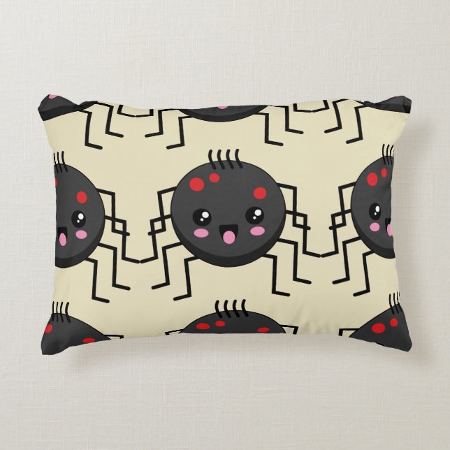 Cute Kawaii Spider Decorative Cushion (Front)