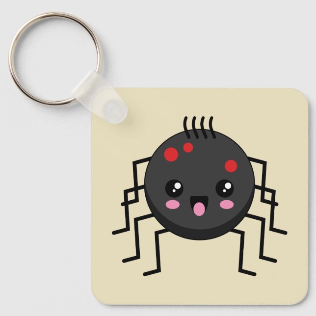 Cute Kawaii Spider Key Ring (Front)