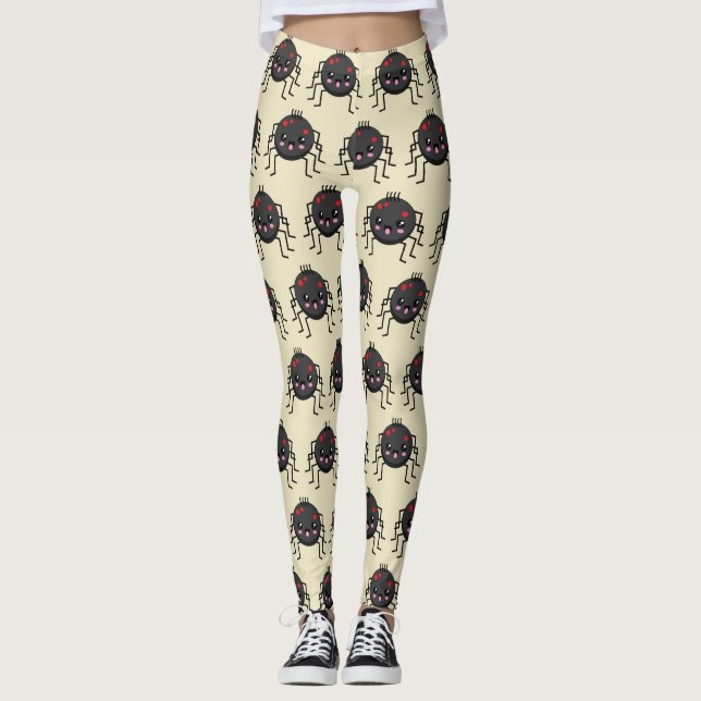 Cute Kawaii Spider Leggings (Front)