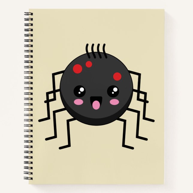 Cute Kawaii Spider Notebook (Front)