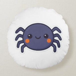 Cute Kawaii Spider Round Cushion