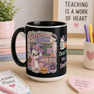 Cute Kawaii Spooky Teacher Ghost Halloween Mug