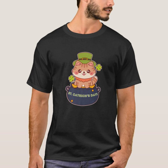 Cute Kawaii St. Catrick's Day St. Patricks Day T-Shirt (Front)