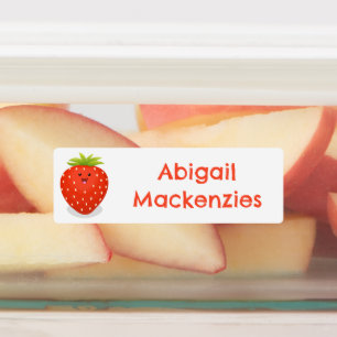 Cute kawaii strawberry cartoon personalised