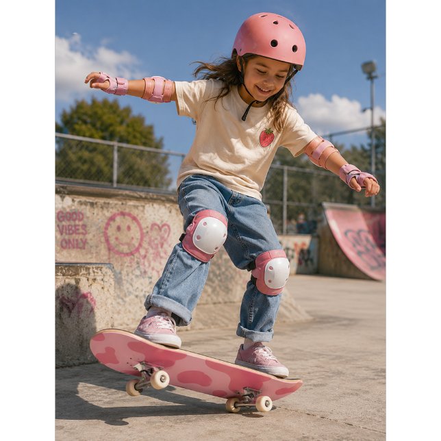 Cute Kawaii Strawberry Cow Pattern Skateboard (Creator Uploaded)