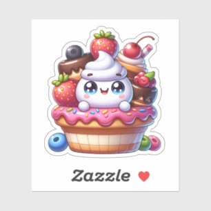Cute Kawaii Strawberry Cupcake