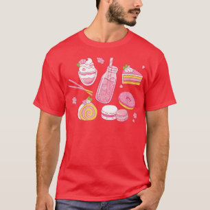 Cute Kawaii Strawberry Milk Japanese Anime Aesthet T-Shirt