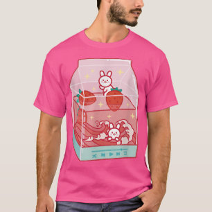 Cute Kawaii Strawberry Milk Japanese T-Shirt