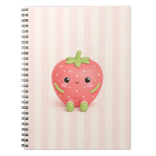 Cute Kawaii Strawberry Spiral Notebook