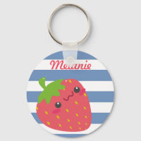 Cute Kawaii Strawberry Striped Personalised